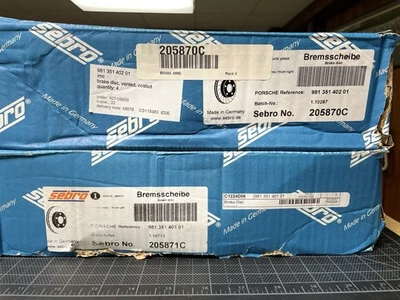 PORSCHE 981 SEBRO FRONT BRAKE ROTORS (2014-2016) 1 LEFT, 1 RIGHT — 第 1/4 张图片