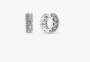 Pandora 290058c01 Orecchini Cerchi Luminosi Argento - Foto 1 di 1