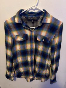 Pendleton X Gap Boy Blue Plaid Shirt - XS Petite - Picture 1 of 3