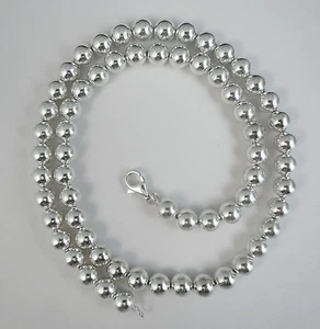 Sterling Silber Kugel Halskette. Lose Kugelkette, .925 Italienisch.16,18,20,22,24 Zoll - Bild 1 von 6