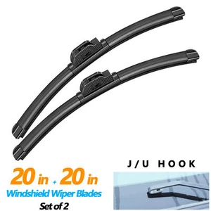 Juyioudy 20"+20" Windshield Wiper Blades Fit For Ford L8000F 1996-1997,Set of 2 - Picture 1 of 5