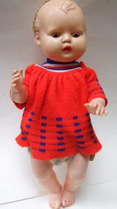 MUÑECA BEBÉ OK KADER VINTAGE 20"" H con VESTIDO ROJO BUEN ESTADO TLC JUGUETES AÑOS 60 - Imagen 1 de 17