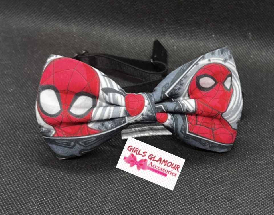 SPIDERMAN NIÑOS SUPER HÉROE JUEGO BOW CORBATA HOMBRE DIBUJOS ANIMADOS DISFRAZ DE BODA ARCO IRIS Foto 1 de 1