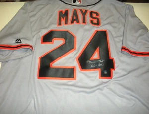 WILLIE MAYS SANFRANCISCO GIANT MAYS/COA SIGNED OFFICIAL LICENSED MAJESTIC JERSEY - Picture 1 of 2