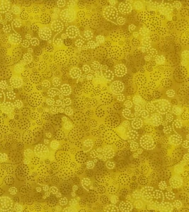 Yellow Swirls Polka Dots Blender Geometric Cotton Quilting Fabric 33" inches - Picture 1 of 5