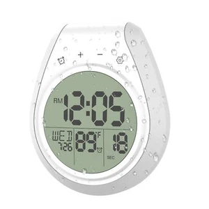 Digital Bathroom Clock Shower Wall Clock With Timer Waterproof Kitchen Shower Ti - Picture 1 of 7