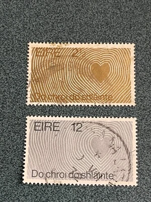 EIRE IRELAND #  314 315 Heart Health 1972 complete USED. - Image 1 of 2