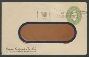 P.T.P.O. 1950-1951 2d Green KGVI Printed Mater Rate, dated 10th April 1951 - Bild 1 von 4