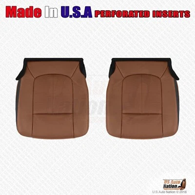 2013 2014 2015 2016 Ford F250 F350 PLATINUM Front Bottoms Leather Cover Brown - Image 1 of 4