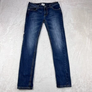 Love Culture Jeans Women's Size 13 Blue Straight Slim Stretch Dark Denim - Picture 1 of 10