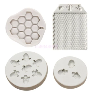 Bee Silicone Mould Cake Decorating Topper Chocolate Baking Mat Border Mold AU - Picture 1 of 17
