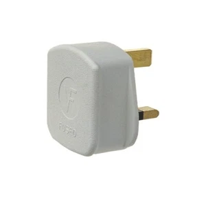 Plug Durable For Extension Lead 13 Amp White 13A Plastic 3 Pin Domestic - Picture 1 of 9