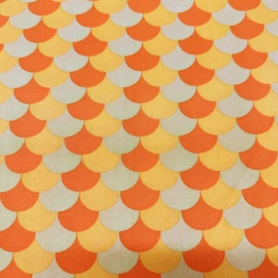 OOP 17.75" x 43" Amy Butler Charm Orange Scales Cotton Fabric Scant 1/2 Yard - Image 1 of 4