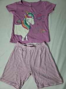 GIRLS UNICORN 2 PIECE "DREAM WITHOUT LIMITS" LAVENDER TOP SHORTS CARTER'S SIZE 7 - Picture 1 of 8