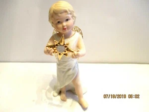 1996 Lenox Little Graces Coll. Hope Porcelain Angel Figurine w/Gold Metal Wings - Picture 1 of 10
