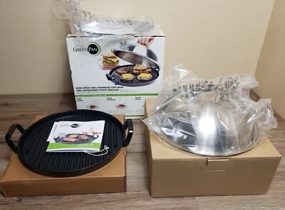 The Original Green Pan 12" Grill Pan with Removeable Rack & Lid -  New Open Box - Image 1 of 4