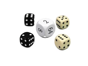 DICES SET REPLACEMENT GAME OF BACKGAMMON WITH DOUBLING DICE - Picture 1 of 3