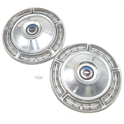 Chevrolet Chevelle Malibu 1968 Pair 14" Hubcap Wheel Covers Red/White/Blue - Image 1 of 4
