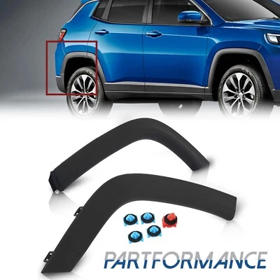 Fit For 2017-2022 Jeep Compass Rear Left + Right Side Wheel Fender Flare Molding Foto 1 de 4