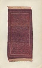 1904 Color Print * Antique Oriental Beluchistan Rug * Tiffany Studios Collection