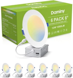 DAMINY 6er Pack 6 Zoll LED Einbauleuchten mit Anschlussdose - Bild 1 von 7