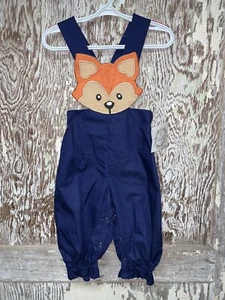 GIRLS MAGNOLIA STEEL BY HIGH COTTON SMOCKED SZ 24 MO FOX LONGALL ONE PIECE - Picture 1 of 3