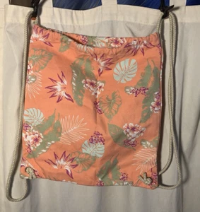 Dakine Drawstring Cinch Backpack Canvas Hawaiian Print - Picture 1 of 6