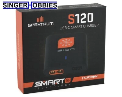 Spektrum SPMXC1020 RC S120 USB-C Smart Charger (3S/20W) LIPO/NIMH HH - Image 1 of 2