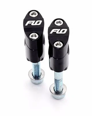 Flo BLACK  Rubber Mount Fat 1 1/8" 28.5mm Oversize Handlebar Clamp Bar Mounts - Image 1 of 4