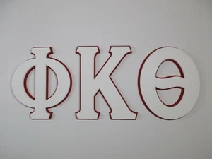 Breting Designs Greek Letters Phi Kappa Theta Dorm Room Door Wall Shelf Office - Picture 1 of 12