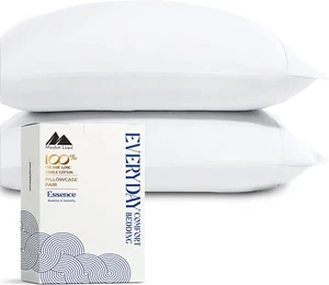 Mayfair Leinen 100% Bio Baumwolle Perkal Kissenbezüge Standard/Queen Size - Bild 1 von 12