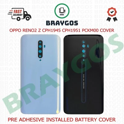 BRAYGOS Rückseite Akkuabdeckung für OPPO Reno2 Z CPH1945 CPH1951 PCKM00 mit Klebstoff