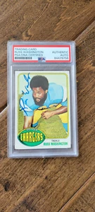 1976 TOPPS SIGNED CARD RUSS WASHINGTON SAN DIEGO CHARGERS MISSOURI PSA DNA # 38 - Picture 1 of 1