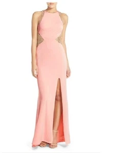 Terani Couture Embellished Illusion Jersey Gown (size 6) - Picture 1 of 3