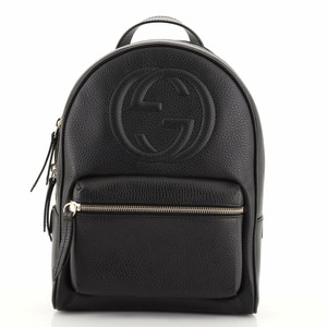 gucci leather black backpacks