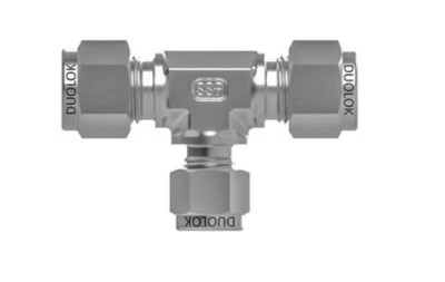3/4 Tube x 3/4 Tube x 1/2 Tube 316ss Reducing Tee Union Fitting SSP ISSD12RUT128 - Image 1 of 2