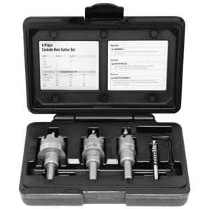 Rack-A-Tiers 92KIT4 Carbide Tipped Steel Hole Cutter Kit - 4 Pieces - Picture 1 of 3