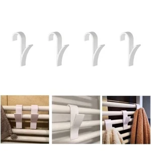 4pcs Over Radiator Hooks Clothes Hanger Bathroom Organizer Plastic Towel Holder - Picture 1 of 9