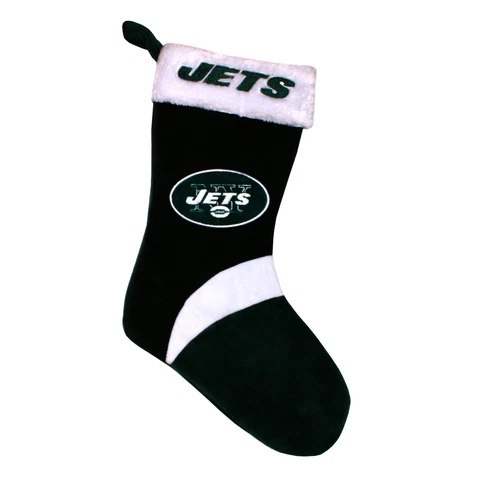 New York Jets Football Team NFL Basic Logo 17" Holiday Christmas Knit Stocking Cover
