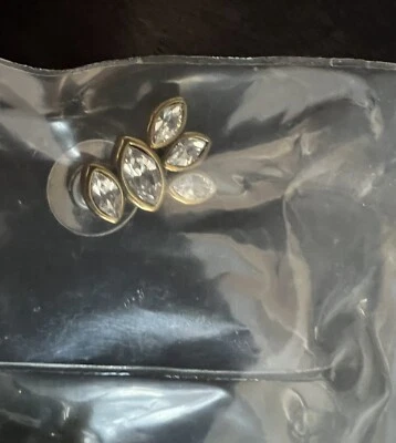 Pendientes SILPADA K&R de latón cristal transparente Foto 1 de 3