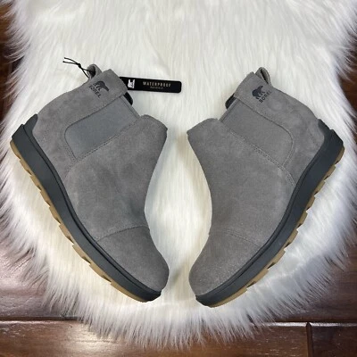 Sorel Women’s Size 10 Gray Suede Evie Hidden Wedge Chelsea Bootie Boots - Image 1 of 4