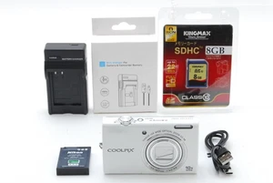 [N MINT] Nikon COOLPIX S6200 white 16.4MP Digital Camera English w/SDcard Japan - Picture 1 of 8