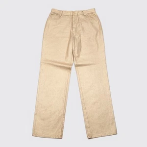 Versace Classic V2 Party Jeans Gold Metallic Cotton Made in Italy - Picture 1 of 5