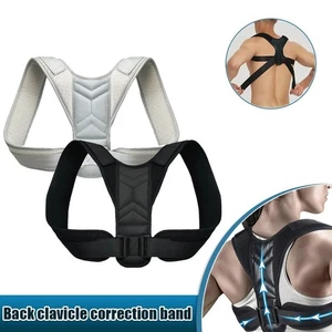 Posture Corrector Adjustable Back Brace Shoulder Support Clavicle Belt Men Women - Picture 1 of 12