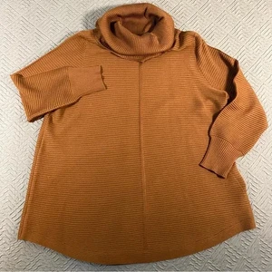 NEW Cyrus Cowl Neck Brown Tunic Sweater 3X Plus Size - Picture 1 of 10