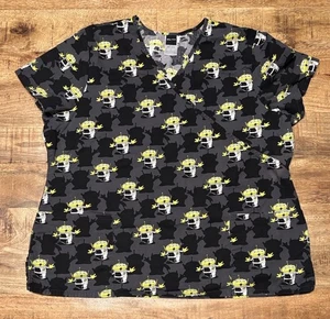 Disney Pixar Toy Story Alien-Woman Scrub Top-Size XXL Black/Green-Pockets-(6) - Picture 1 of 6