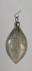 Alte Vintage Antik Weihnachten Urlaub Ornament Dekoration - 2,5" Klar Träne - Bild 1 von 7