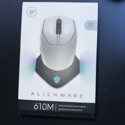 New Alienware Wired/Wireless Gaming Mouse 610M- AW610M - Lunar Light - Image 1 of 2