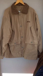Vintage Mopar JEEP Barn Jacket Coat GUC Brown Taupe XL Zipper needs repair - Bild 1 von 9