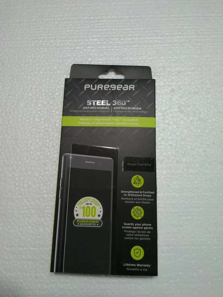 Protector de pantalla 360 de acero para Google Pixel 8 PRO PureGear - transparente  Foto 1 de 1